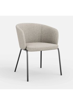 vergaderstoel-Misa-beige-zwart-frame